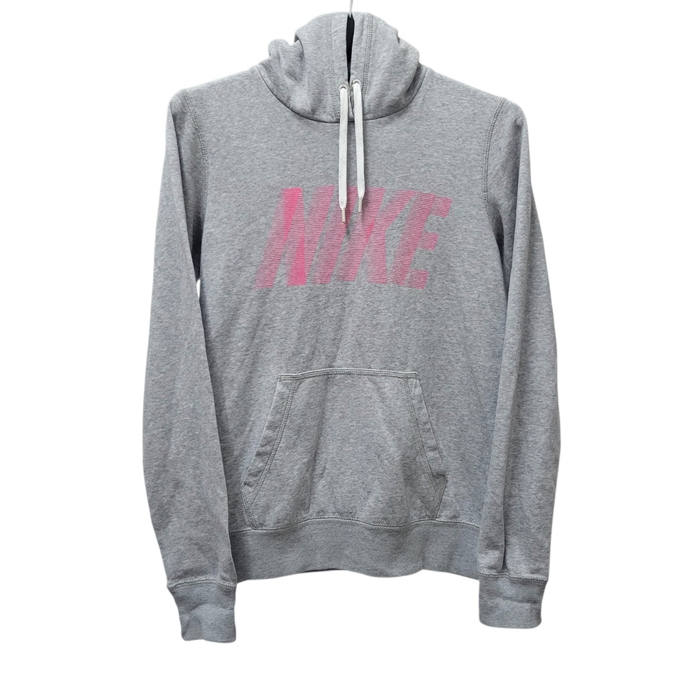 Nike Women's Long-Sleeves Gray Long-Sleeves Hoodie Sweatshirt Size Medium
